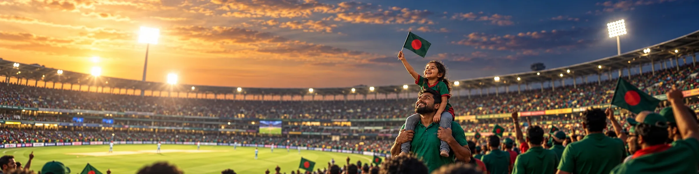 Bangladesh supporters celebrating in the stands